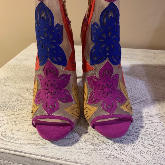 💙🩷NWOB Jessica Simpson Bliths Floral & Mesh Booties🩷💙 - Picture 4 of 11